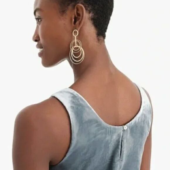J. CREW Velvet Tank Top in Gentle Sea Women's Size 00 Style J4925 NWT - Picture 5 of 12